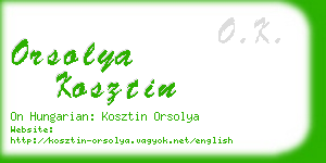 orsolya kosztin business card